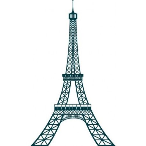 Tour Eiffel Paris Autocollant Stickers Adhésif - Taille : 4 Cm - Couleur : Noir