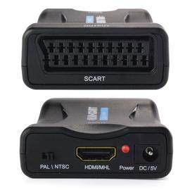 Connectique Audio / Vidéo Qumox Convertisseur Péritel vers HDMI MHL  Adaptateur Scart vers HDMI 1080P HD pour HD TV DVD, Sky Box, STB, etc.