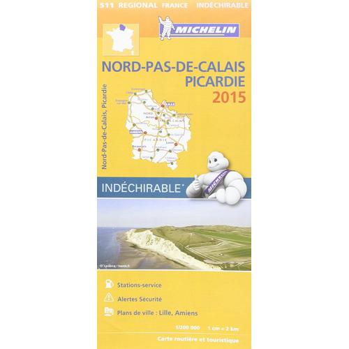 Carte Régionale Nord-Pas-De-Calais Picardie : 1/200 000