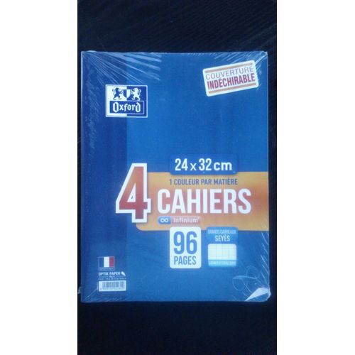 4 Cahiers Oxford Infinium 24 X 32 Cms