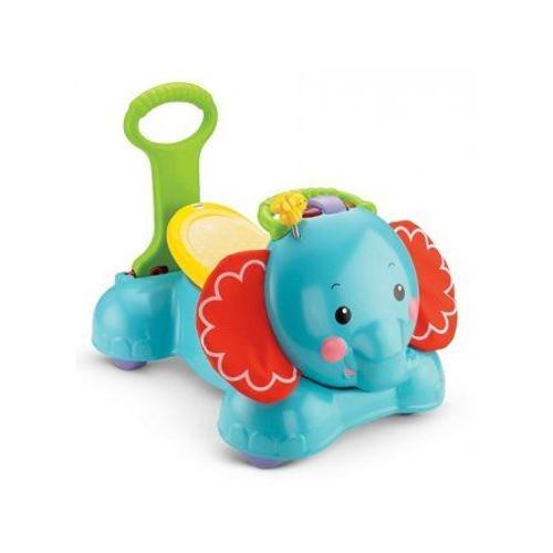 Eléphant 3 En 1 Fisher-Price : Siège Rebond, Trotteur, Porteur 9-36 Mois (En Anglais)