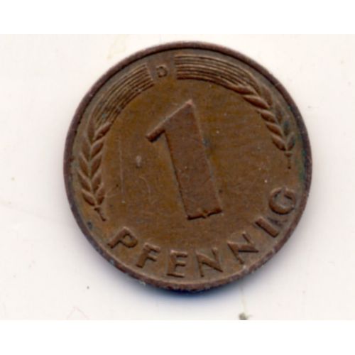 1 Pfennig 1950 Bundesrepublik Deutschland, Variante D