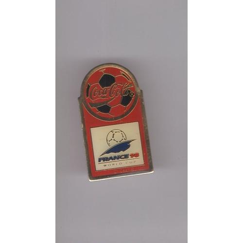 Pin's Coca Cola Partenaire Coupe Du Monde Football France 98 - World Cup (Époxy Isl 1994)