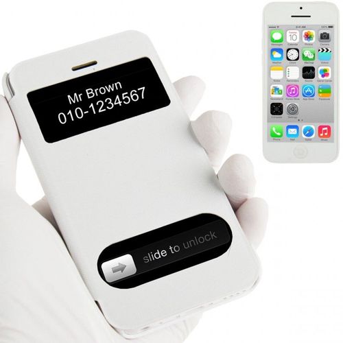 Etui Iphone 5c 2 Fenêtres Blanc