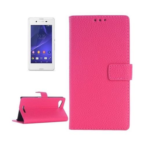Etui De Protection Porte Carte Fonction Support Rose Pour Sony Xperia E3
