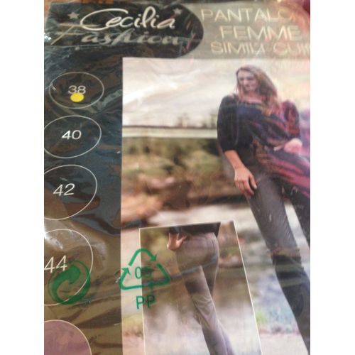 Pantalon Cecilia Fashion Pantalon Femme Simili Cuir Simili Cuir 38 Gris Foncé