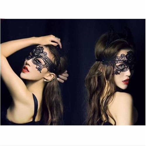 Yarui-World® Sexy Femme Noir Masque Yeux Dentelle Déguisement Costume Masquerade Bal Soirée Fête Halloween