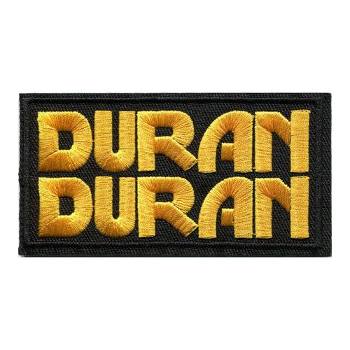 Patch Groupe Duran Duran 9x4.5 Cm Logo Noir Et Jaune Ecusson Thermocollant Rock