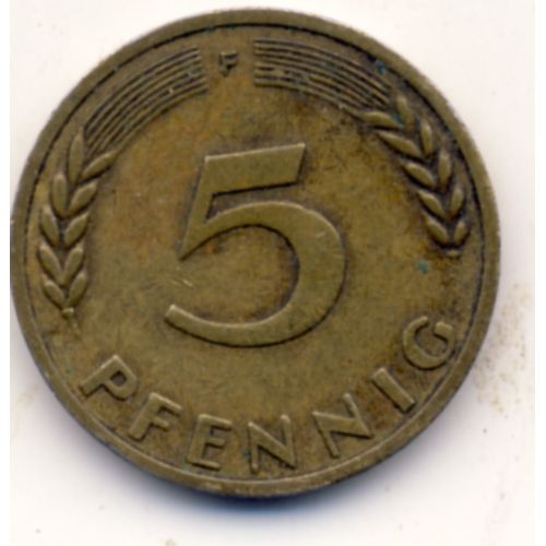 Pièce De 5 Pfennig 1950 Bundesrepublik Deutschland, Variante F