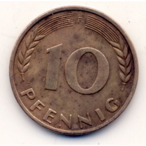 Pièce De 10 Pfennig 1950 Bundesrepublik Deutschland, Variante F