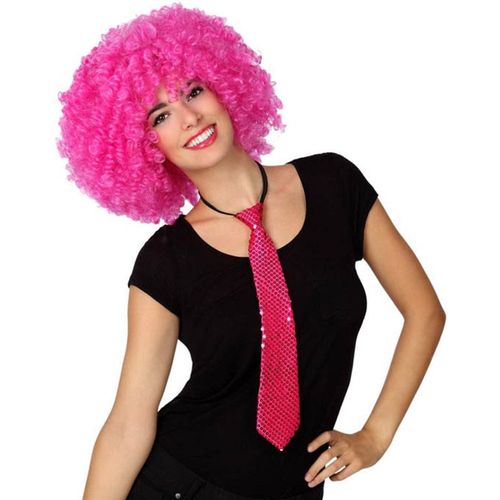 Cravate À Paillettes Fushia Adulte - 61985 - Taille Unique - Port 0¿
