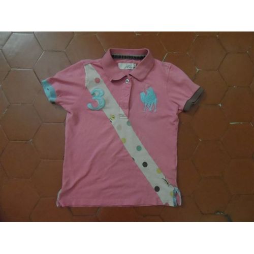 Polo Piqué De Coton Rose Little Joules