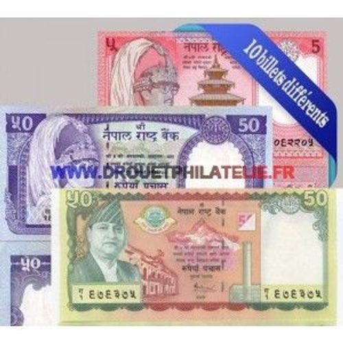 Nepal 10 Billets De Banque Differents 