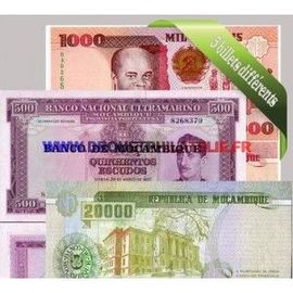 Mozambique 5 Billets De Banque Differents