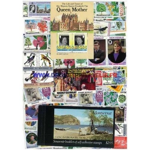 Montserrat 25 Timbres Differents Obliteres