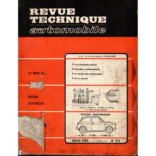 Revue Technique Automobile N° 275 Honda N 360 / N 600 / N 600 Gt