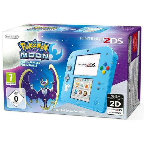Console Nintendo 2ds : Bleu + Pokémon Lune Préinstallé