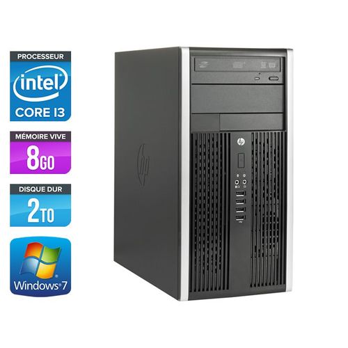 HP Elite 8200 Tour - Intel Core i3-2120 / 3.3 GHz - RAM 8 Go - HDD 2 To - DVDRW - GigaBit Ethernet - Windows 7 Professionnel