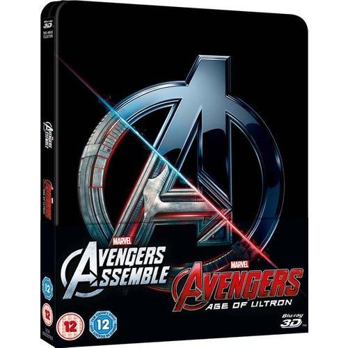 Avengers + Avengers : Age Of Ultron 3d Et 2d - Steelbook Zavvi