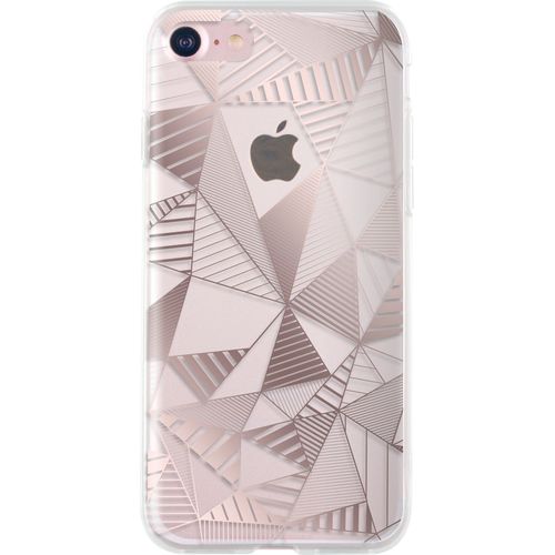 Coque Semi-Rigide Transparente Triangles Rose Doré Pour Iphone Se (2020)/8/7