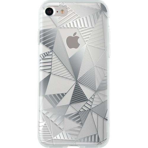 Coque Semi-Rigide Transparente Triangles Argentés Pour Iphone Se (2020)/8/7