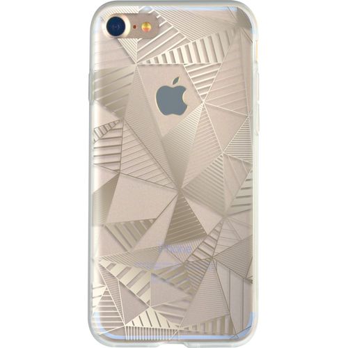 Coque Semi-Rigide Transparente Triangles Dorés Pour Iphone Se (2020)/8/7