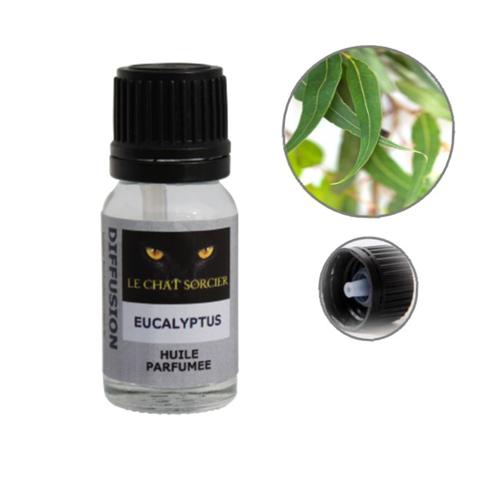 Huile Parfumée - Eucalyptus - 10ml - Diffusion - Parfum d'Ambiance - Parfum pour Bougies - avec compte-gouttes