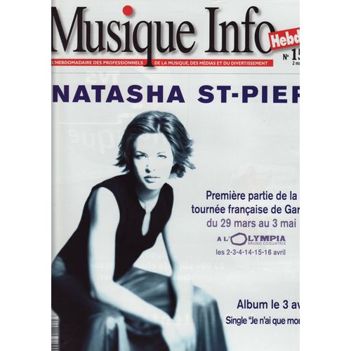 Musique Info Hebdo / 02-03-2001 N°157 : Natasha St Pier (Couverture Pub) - Eric Clapton (3/4p)