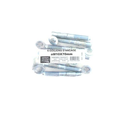 Pack de 6 Goujons d'ancrage M10 BATIFIX diamètre 10 x 70mm