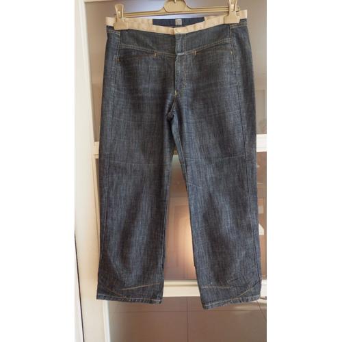 Pantalon 7/8ème Taille 40fr Marithé Et François Girbaud Jean 40 Bleu 