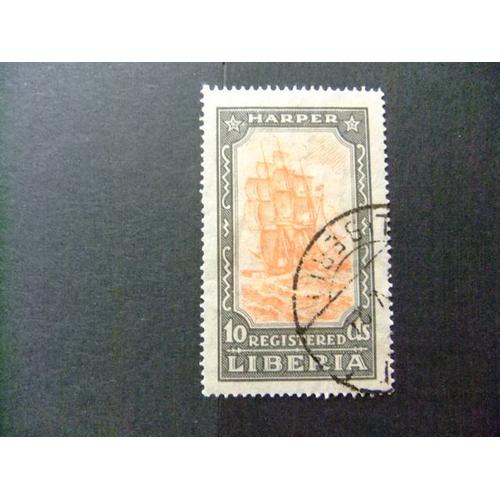 Liberia 1924 Voilier Harper Yvert Nº S 37 º Fu