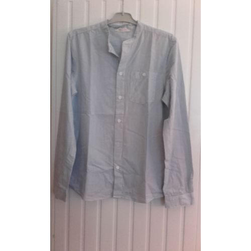 Chemise H&m Coton Garçon 14 Ans Bleu Clair