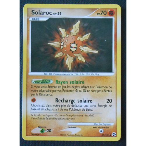 Pokemon - Carte Solaroc - Niv 29 Pv 70 85/106