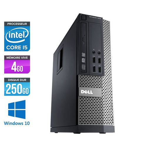 Dell Optiplex 790 SFF - Intel Core i5-2400 / 3.10 GHz - RAM 4 Go - HDD 250 Go - DVD - GigaBit Ethernet - Windows 10 Professionnel