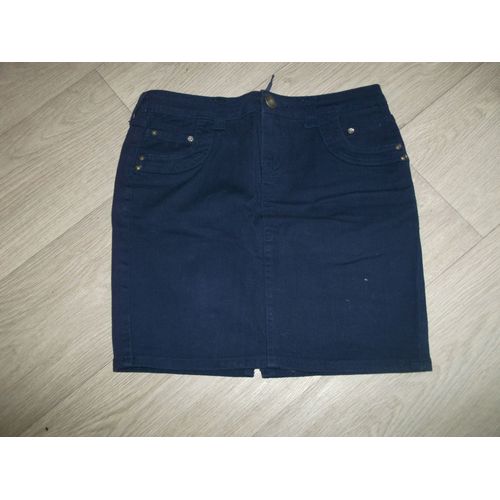 Jupe Jennyfer Bleu Foncé Strass Et Lien Déco 40 Neuve