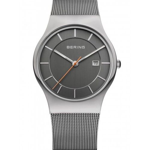 Montre Bering Homme Gris  Et Acier Gris 11938-007 5 Atm