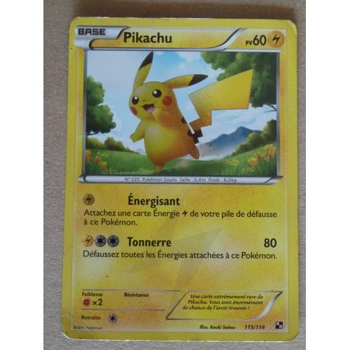 Carte pokémon Pikachu secrete couleur argent anglaise