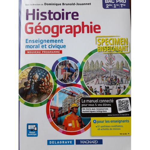 Histoire Géographie Enseignement Moral Et Civique Bac Pro 2de/1re/Tle