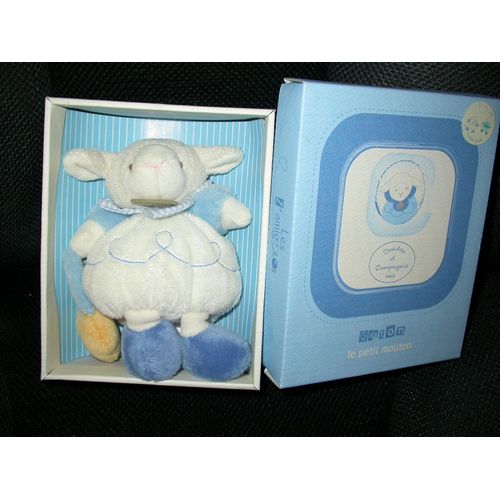 Doudou Peluche Z Amigolo Mouton Schaf Sheep Bleu Blanc 15 Cm Z'amigolos Doudou Et Compagnie & Cie