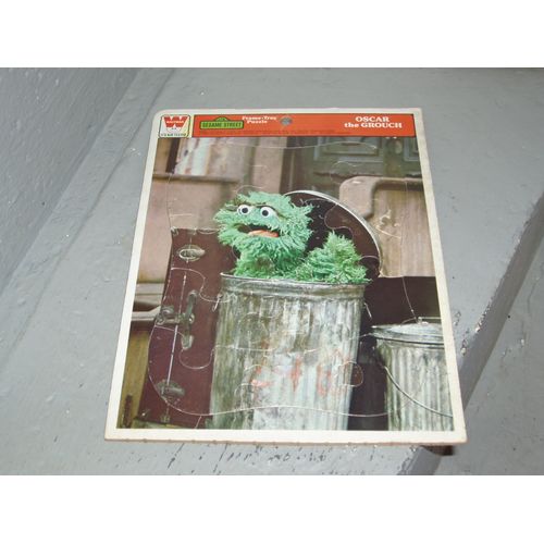 Ancien  Puzzle  Vintage  1  Rue  Sesame  Oscar  The Grouch
