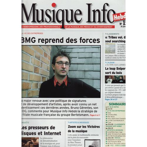 Musique Info Hebdo / 26-01-2001 N°152 : Hélène Ségara (1p Pub) - Angelique Ionatos (1/2p)
