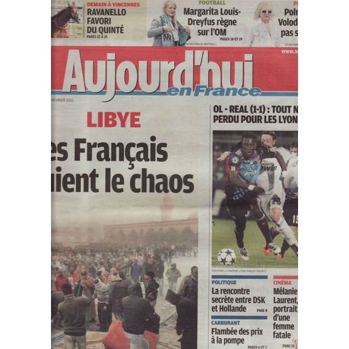 Aujourd'hui (Quotidien) / 23-02-2011 N°3348 : Michel Polnareff (1p) - Mélanie Laurent (1p)