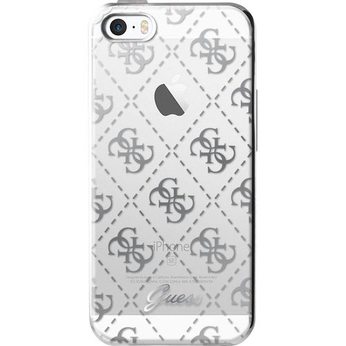 Coque Semi-Rigide Guess Transparente Et Argentée Pour Iphone 5/5s/Se