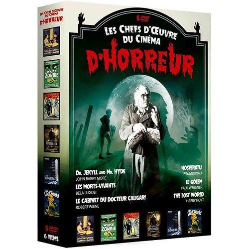 Les Chefs-D'oeuvre Du Cinéma D'horreur : Dr. Jekyll And Mr. Hyde + Les Morts-Vivants + Le Cabinet Du Docteur Caligari + Nosferatu + Le Golem + The Lost World - Pack