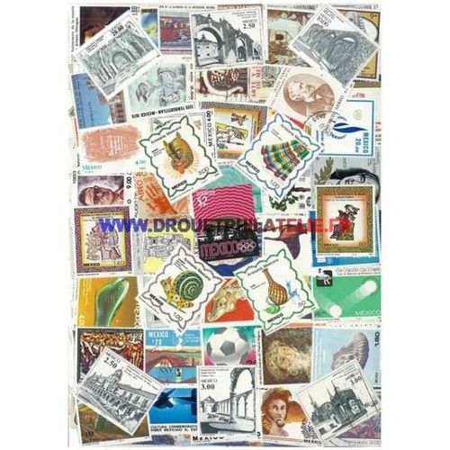 Mexique 50 Timbres Differents Obliteres