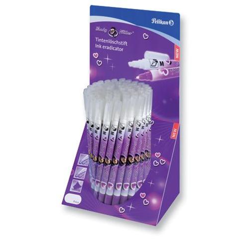 Lot De 24 Effaceurs Pelikan Lady Killer Violet Blanc Mine Coté Crayon Effaçable + Coté Feutre Pointe Fine