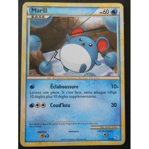 Marill 15/30 - Trainer Kit - Heartgold Soulsilver - Léviator - Vf