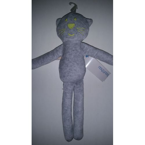 Doudou Chat Chaton Bout'chou Boutchou Gris Jaune Fluo Jouet Bebe Naissance Peluche Grise Éveil Enfant Blanket Comforter Soft Toys Plush 30 Cm