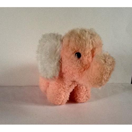 Peluche : Éléphant Rose , Vintage 