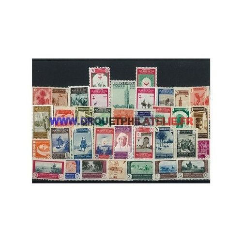 Maroc Espagnol 10 Timbres Differents Obliteres